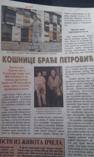 Braća Petrović u "Jutro" novinama 2002. godine